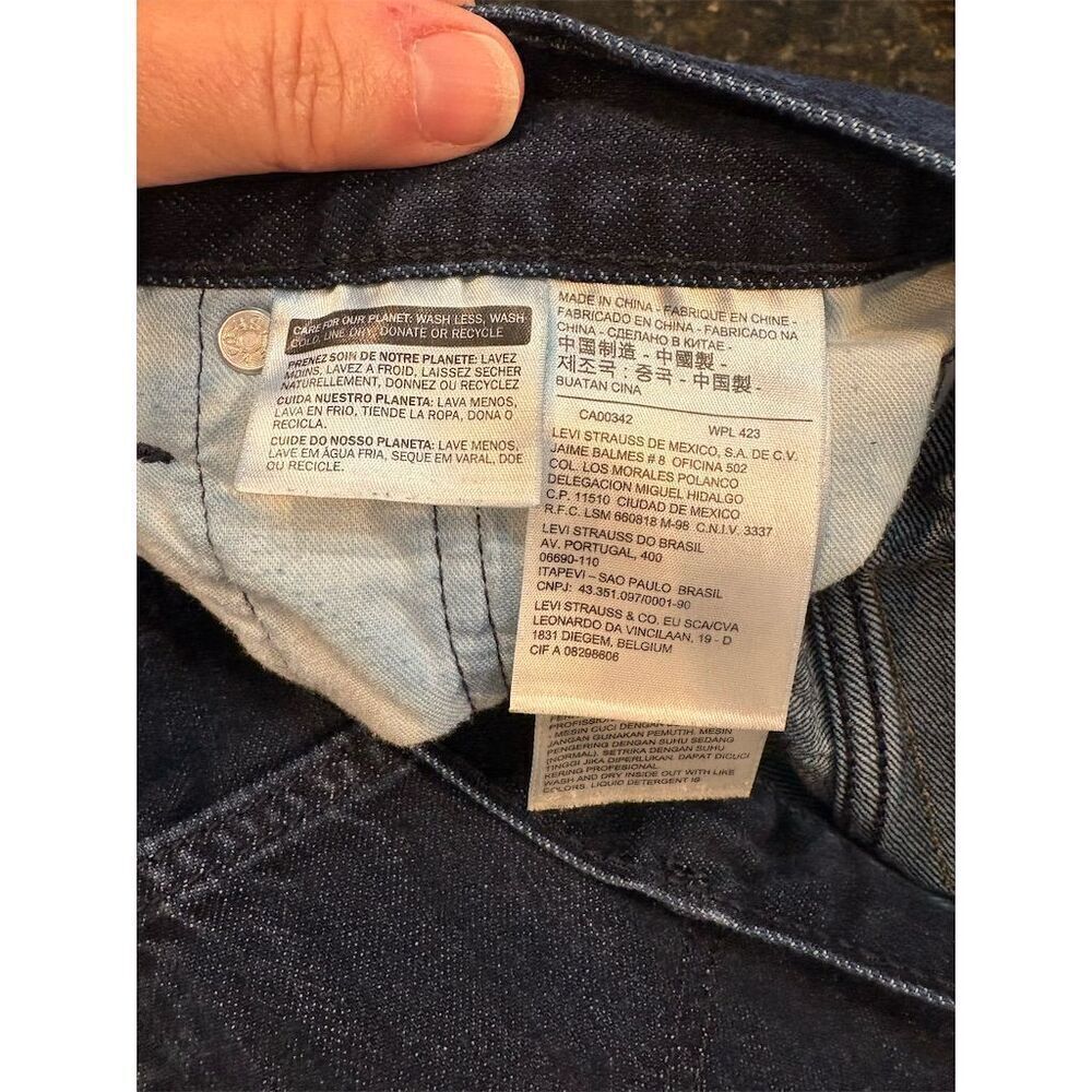 Levi's 511 Mens Dark Denim Straight Jeans Size 32 Blue - Picture 8 of 9